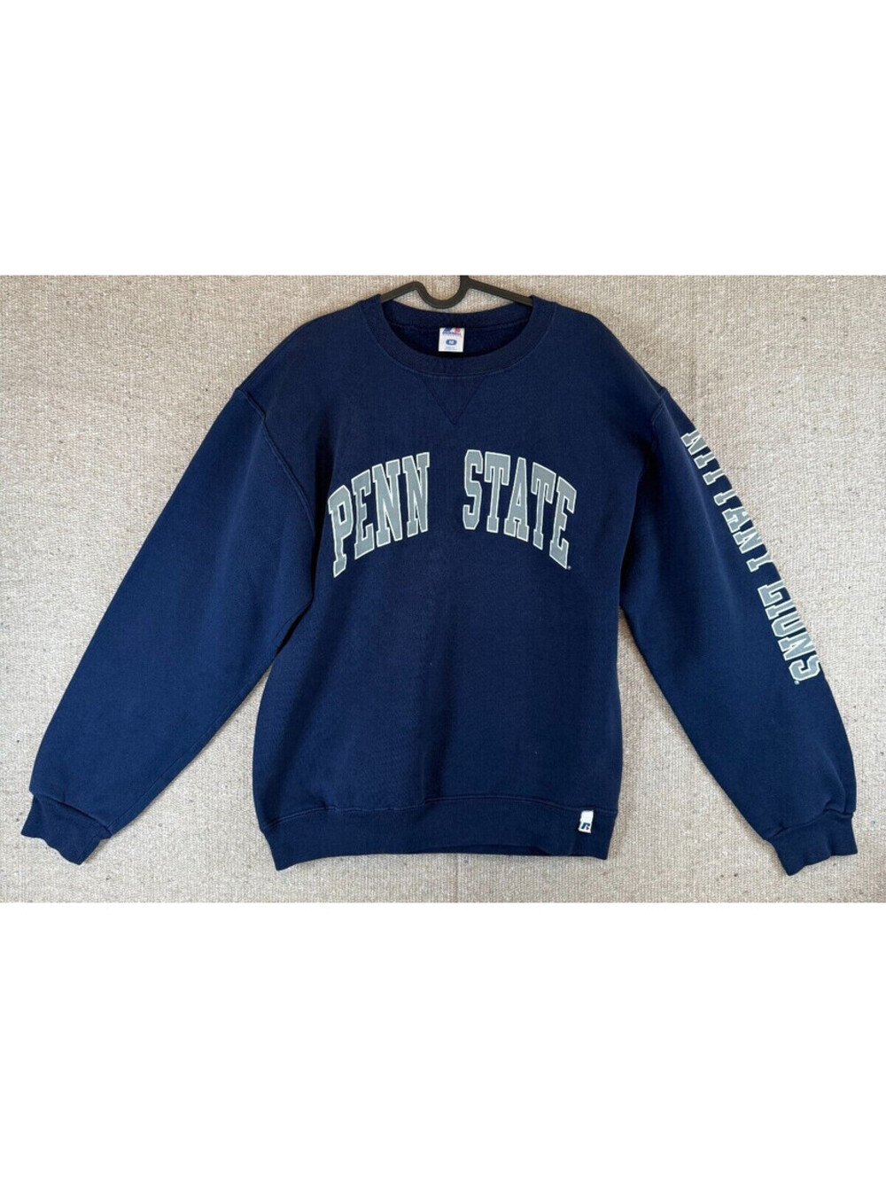 Mens Sz Medium Penn State Blue Nittany Lions Crewneck Sweater Russell Athletic